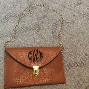 Marley Lilly Monogram Faux Leather Clutch